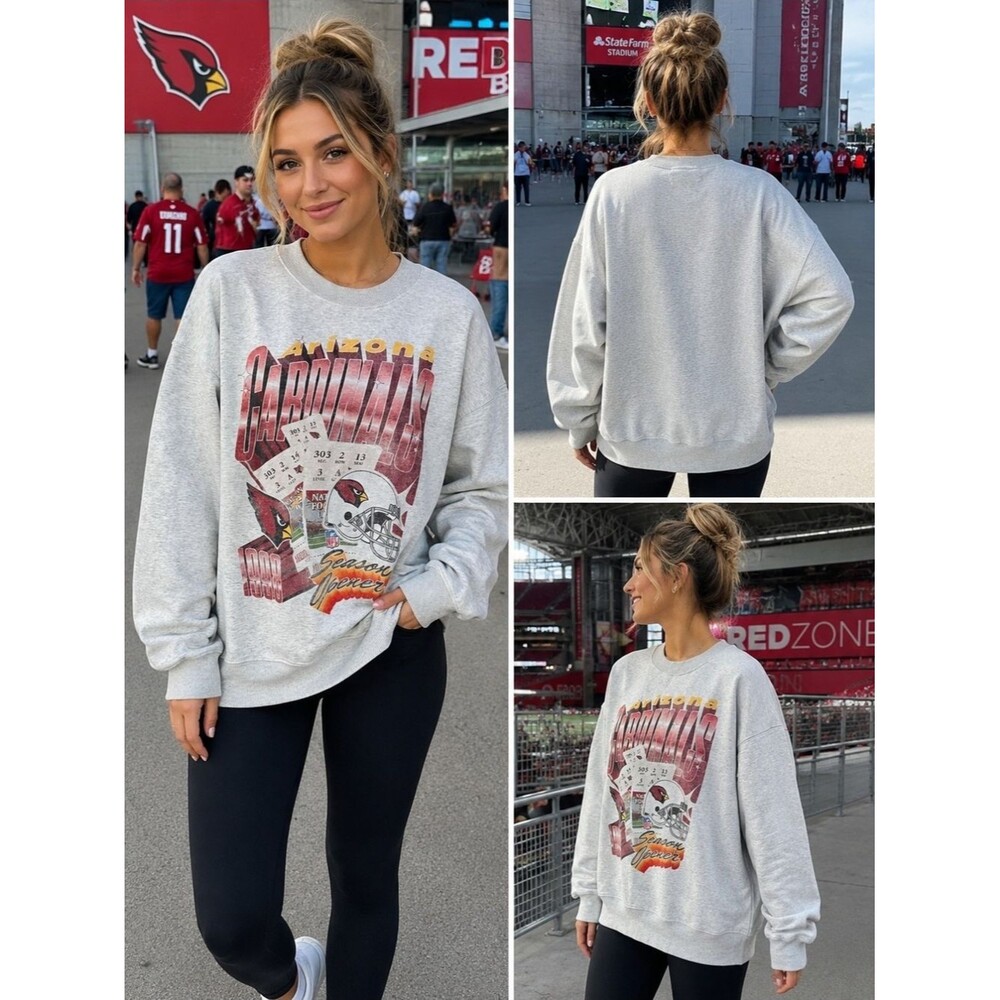 Vintage Abercrombie & Fitch x NFL Arizona Cardinals Oversized Sweatshirt Gray